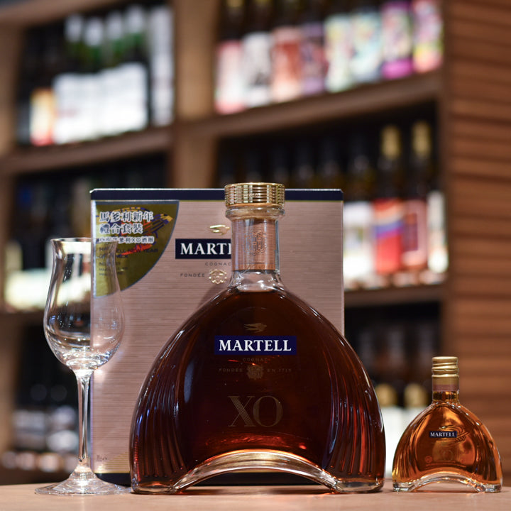 Martell XO Cognac with XO Miniature + Riedel Cognac Glass