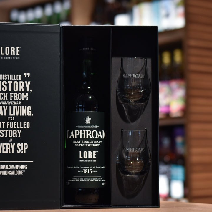 Laphroaig Lore - 2 Glasses Gift Set - The Rare Malt